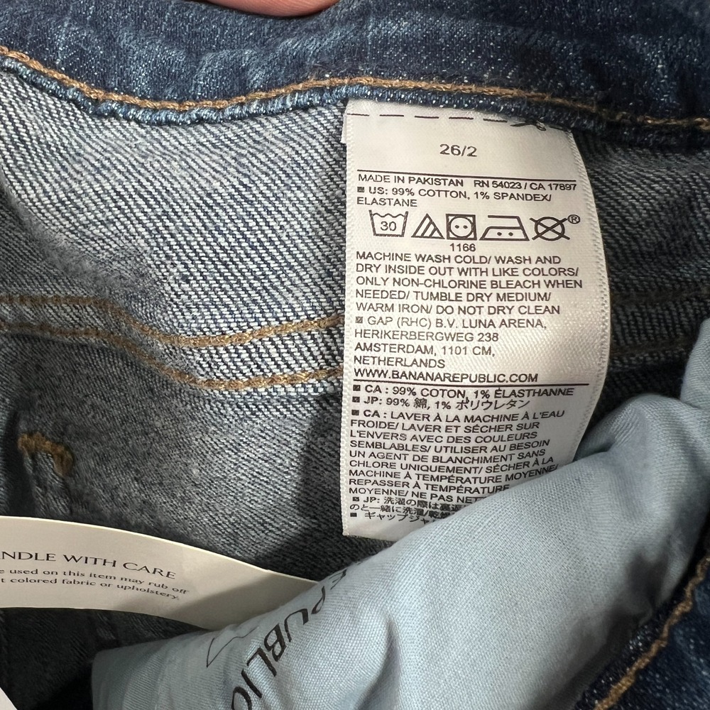 Banana Republic Jeans Womens 2 26 Mid Rise Girlfriend Fit Blue Denim - Picture 11 of 15
